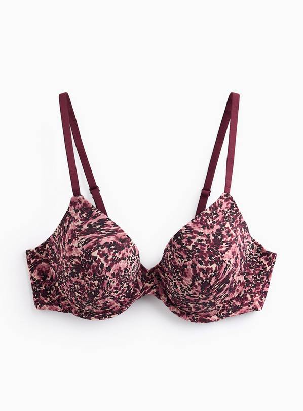 Animal Print Padded Underwired T-Shirt Bra 32C